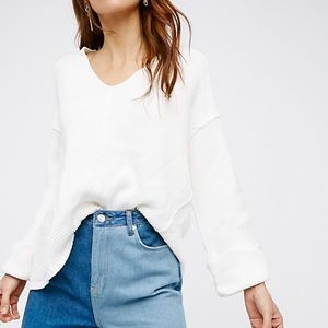White Free People- La Brea Sweater